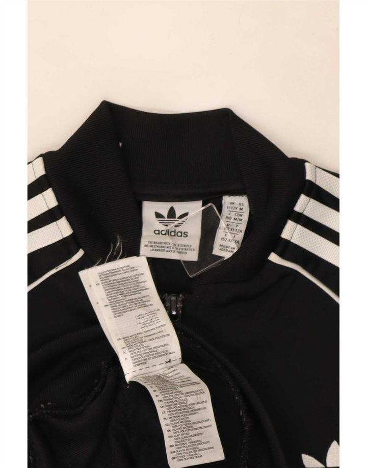 Giacca da tuta da ragazzo Adidas 11-12 anni in poliestere nero