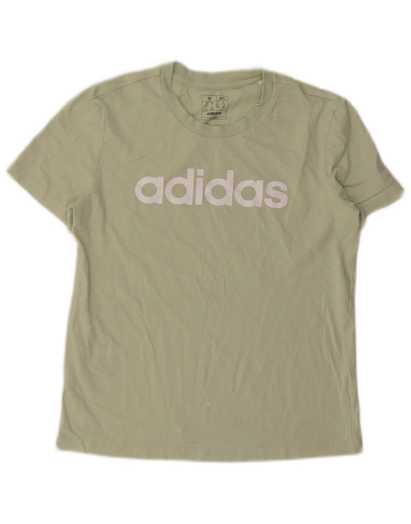 T-shirt grafica Adidas Slim Fit da donna UK 12/14 Verde medio