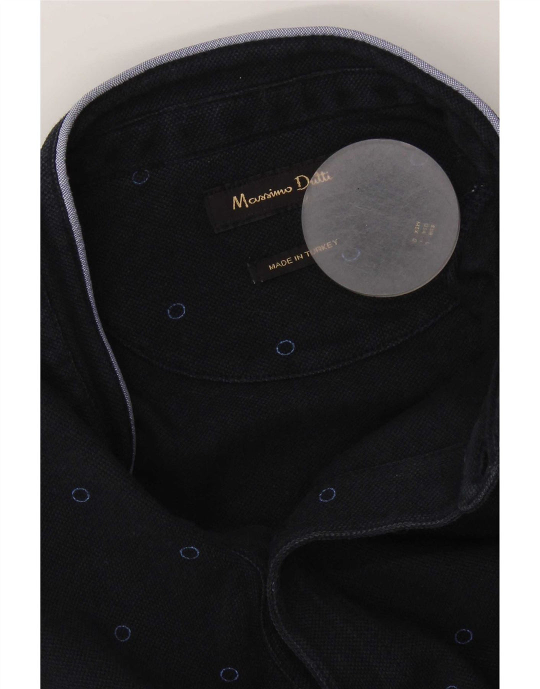 Polo da uomo Massimo Dutti grande blu navy maculato