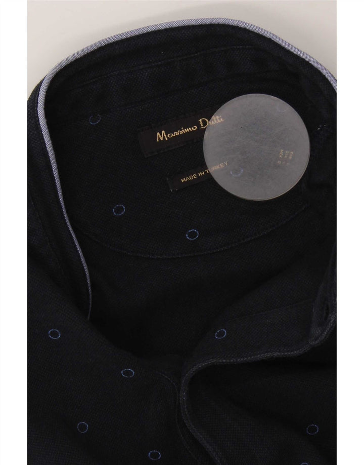 Polo da uomo Massimo Dutti grande blu navy maculato