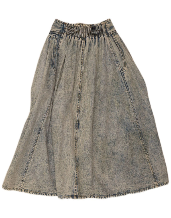 Cohn Cisco Womens Acid Wash Denim A-Line Skirt W27 Small Blue Cotton