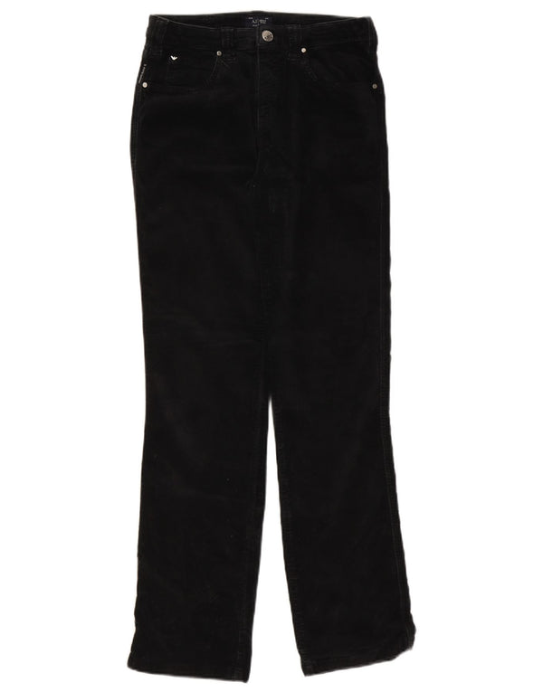 Pantaloni casual dritti da donna Armani W29 L30 cotone nero