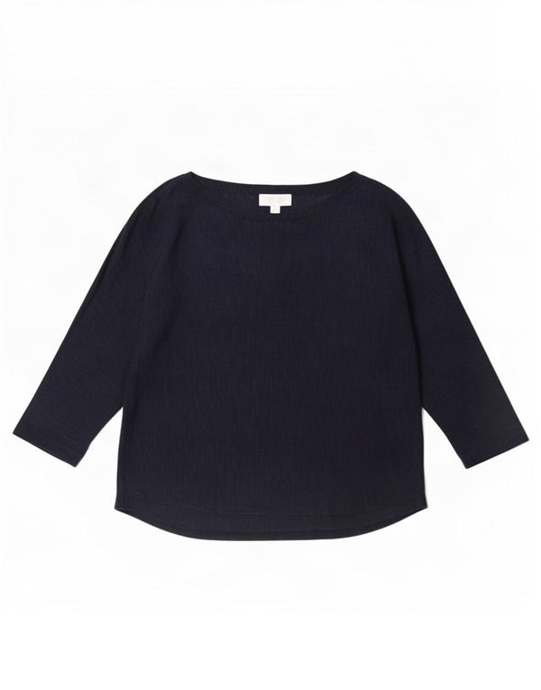 The White Company Etichetta da donna Top manica 3/4 UK 10 Small Blu navy