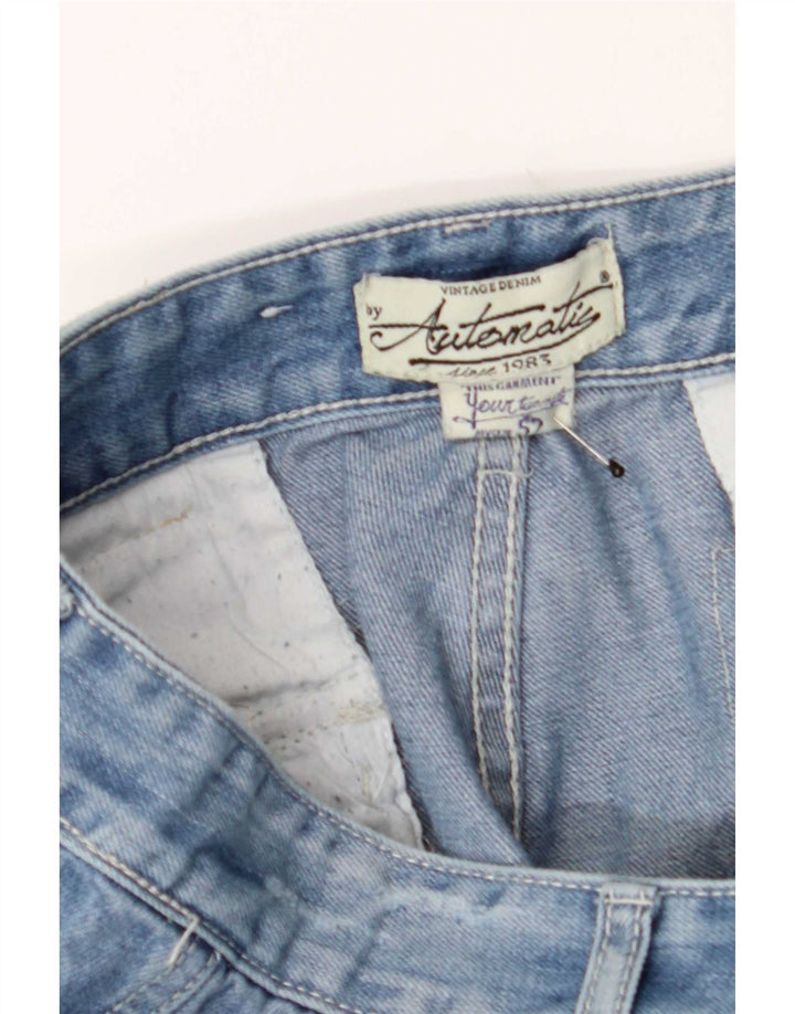 Pantaloncini cargo in denim da uomo automatici IT 52 XL W38 Blu Cotone