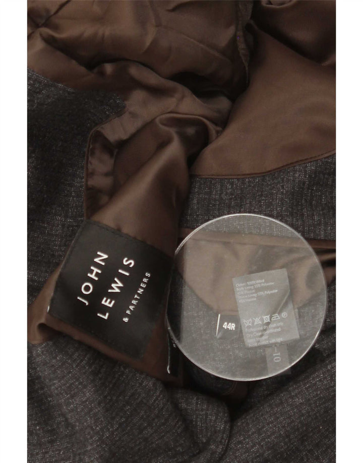 Giacca blazer da uomo a 2 bottoni John Lewis UK 44 2XL Lana grigia