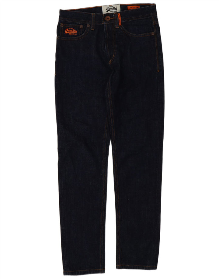 Jeans slim da donna Superdry W28 L30 cotone blu navy