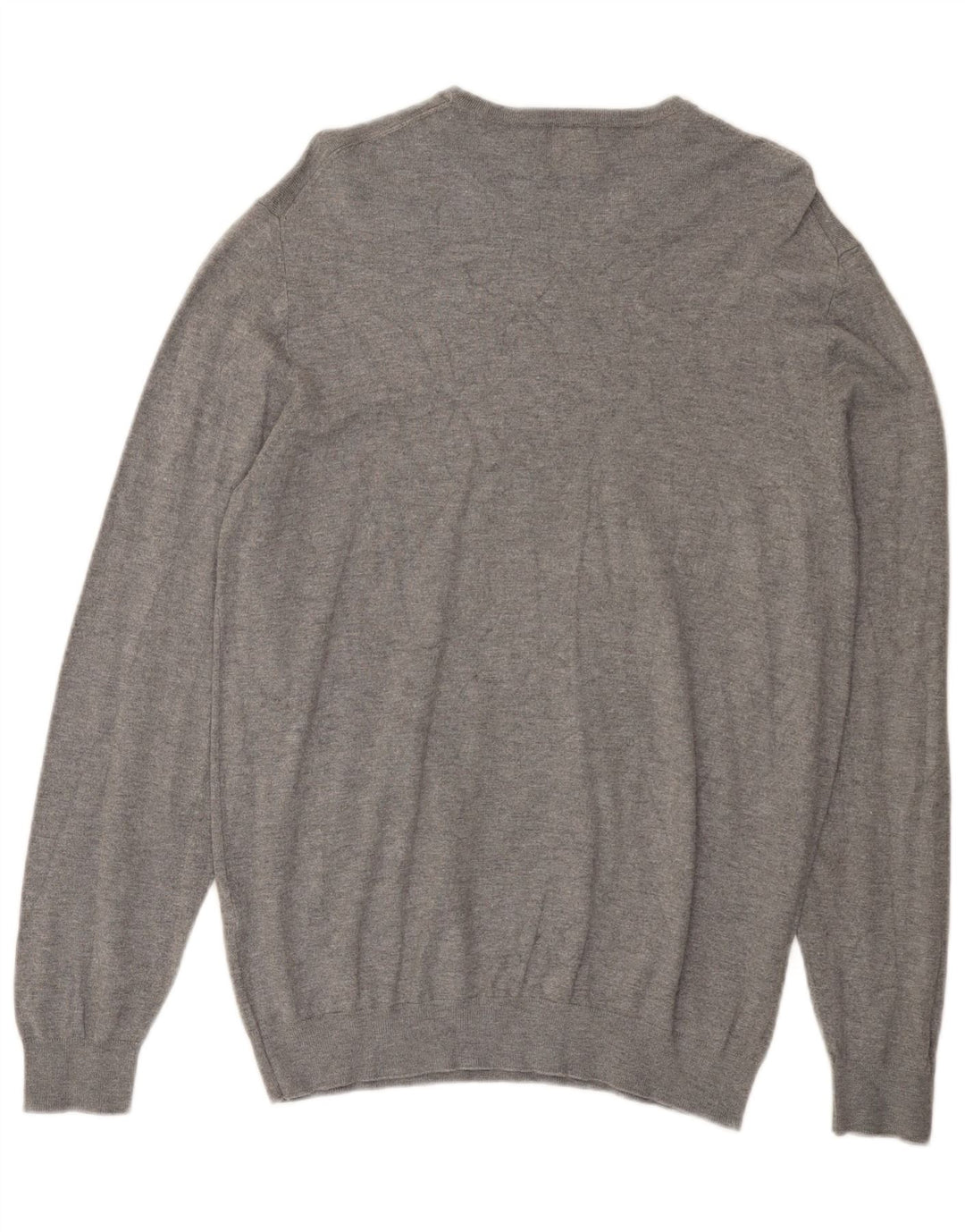 Maglione Zara da uomo girocollo in viscosa grigio medio