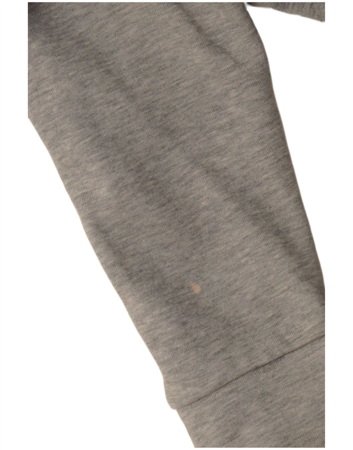 Maglione con cappuccio e zip oversize da donna Nike UK 10 piccolo cotone grigio