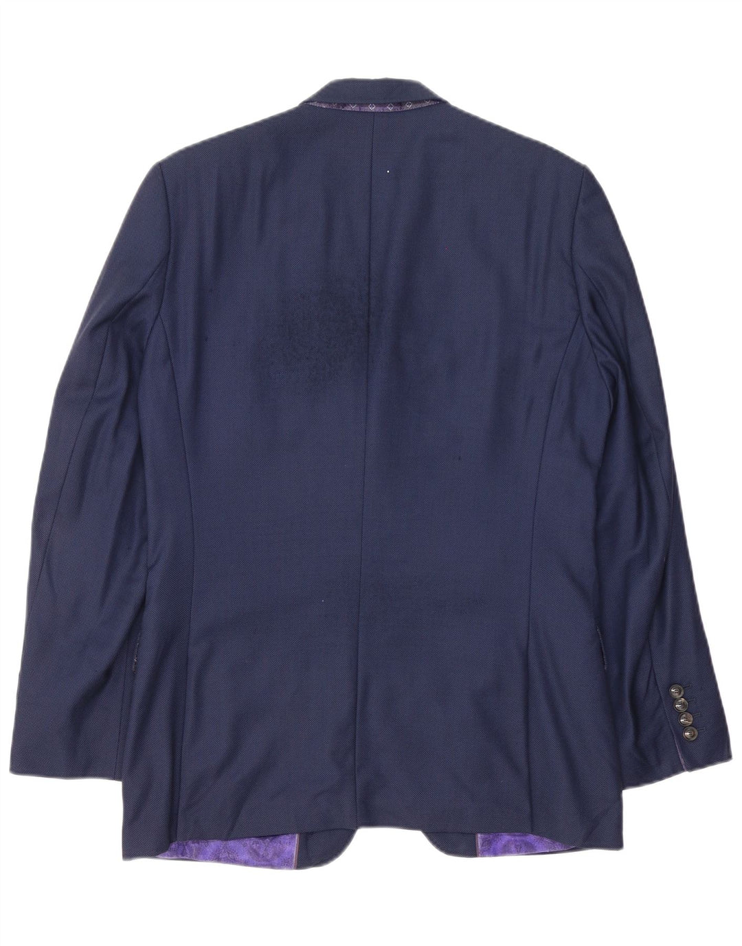 Giacca blazer da uomo a 2 bottoni Ted Baker UK 38 poliestere medio blu navy