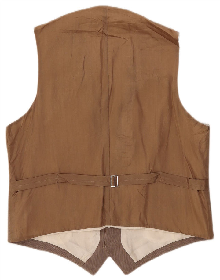 Gilet Vintage da Uomo IT 52 Grande Gessato Marrone
