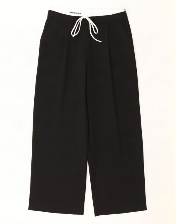 Pantaloni a gamba larga a vita alta da donna Zara Large W30 L30 neri