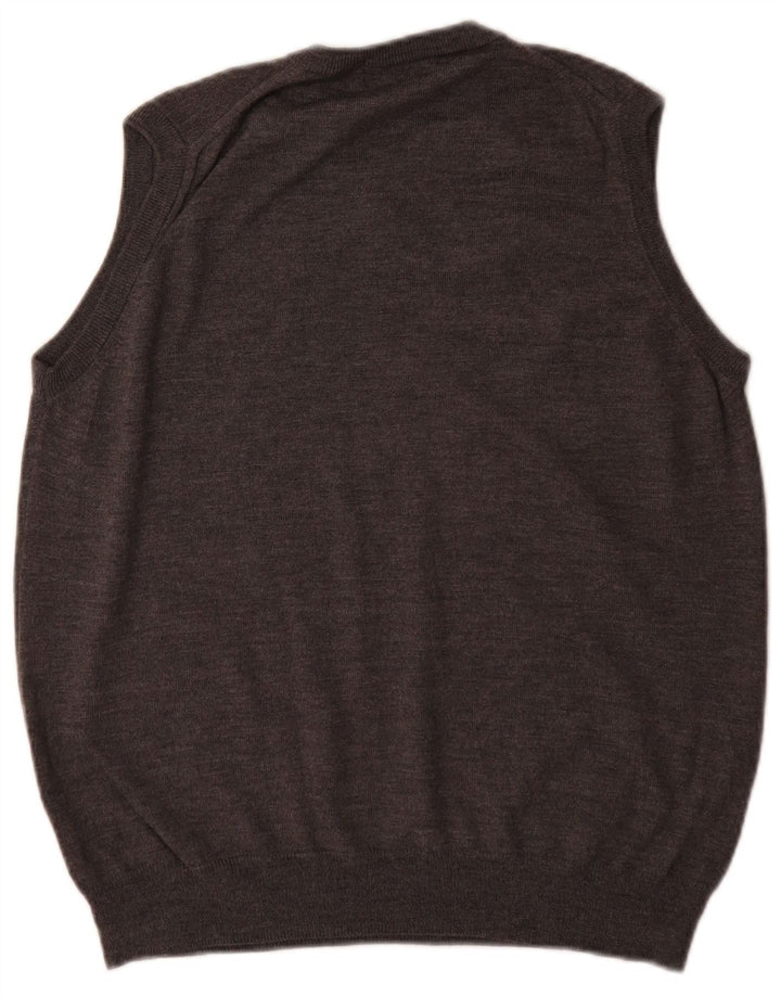 Canotta da uomo Marks & Spencer Canotta in lana merino grigio medio