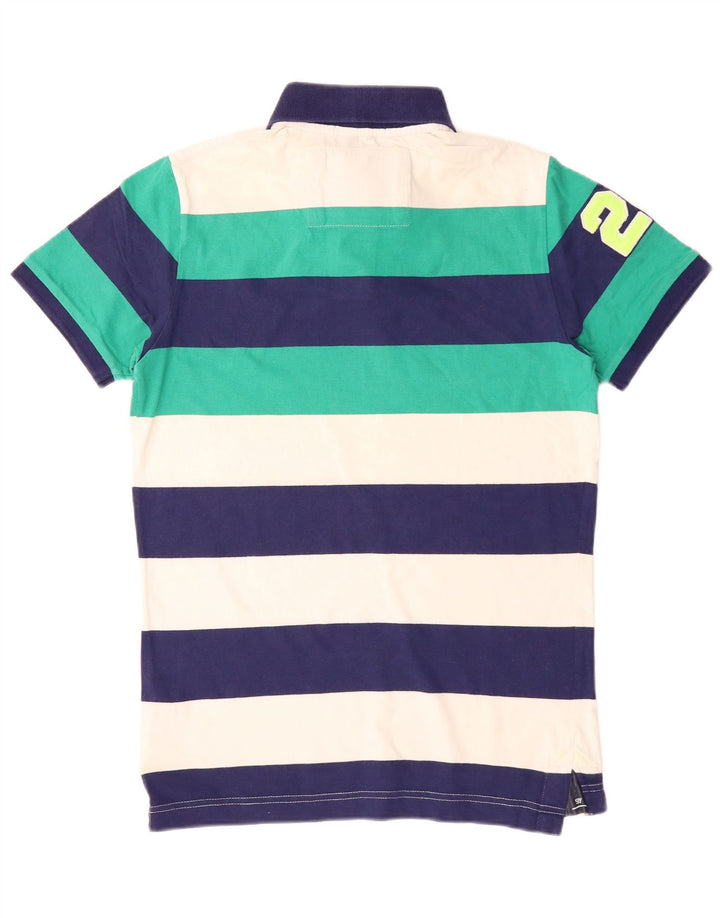 Polo grafica da uomo SUPERDRY in cotone a righe multicolori medie