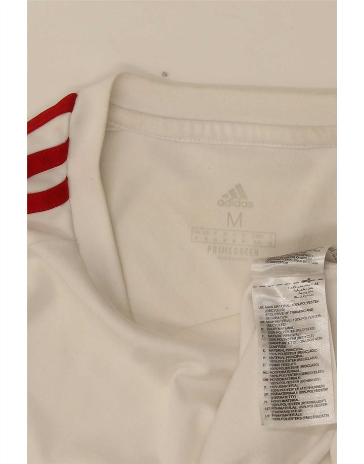 T-shirt Adidas Aeroready da uomo Top in poliestere bianco medio