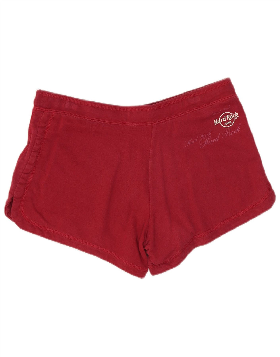 HARD ROCK CAFE Pantaloncini sportivi grafici da donna di Monaco UK 14 Cotone rosso medio