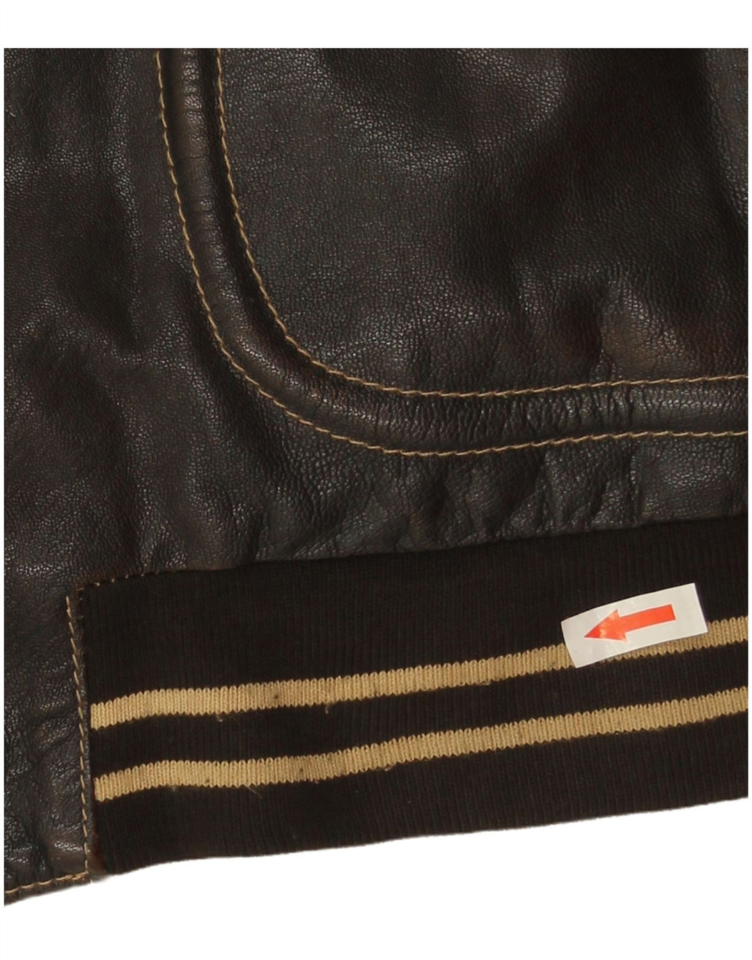 Giacca in pelle vintage da uomo IT 52 XL in pelle marrone