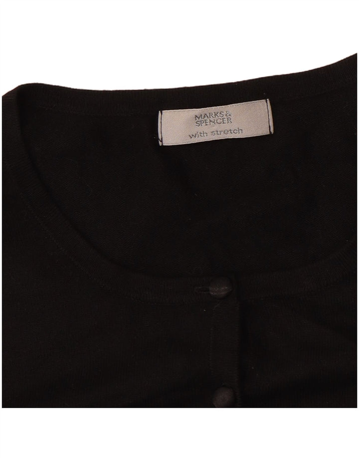 Maglione cardigan da donna Marks & Spencer UK 14 medio nero