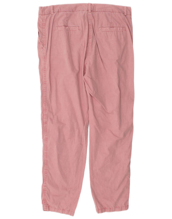 Pantaloni chino dritti da donna Marks & Spencer UK 14 Large W34 L27 Rosa