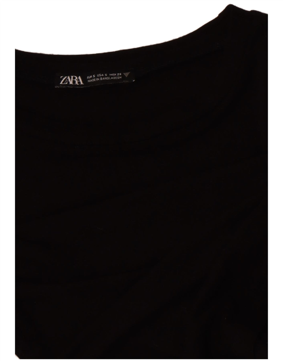 Top corto da donna Zara a maniche lunghe UK 8 piccolo nero