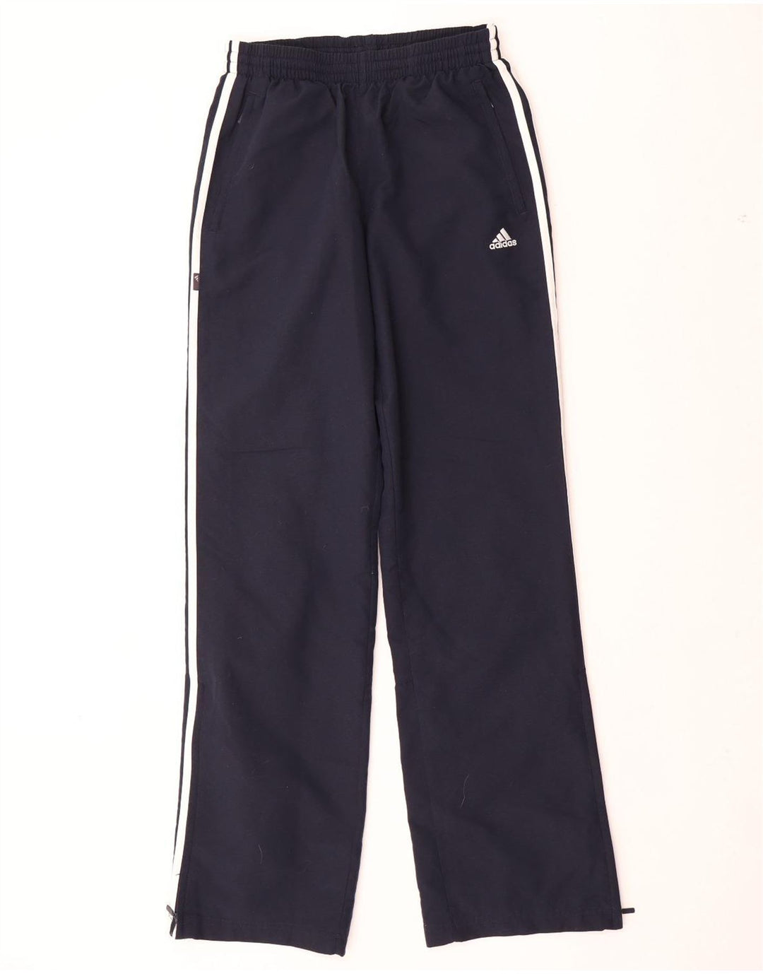 Pantaloni della tuta da ragazzo ADIDAS 15-16 anni in poliestere blu navy