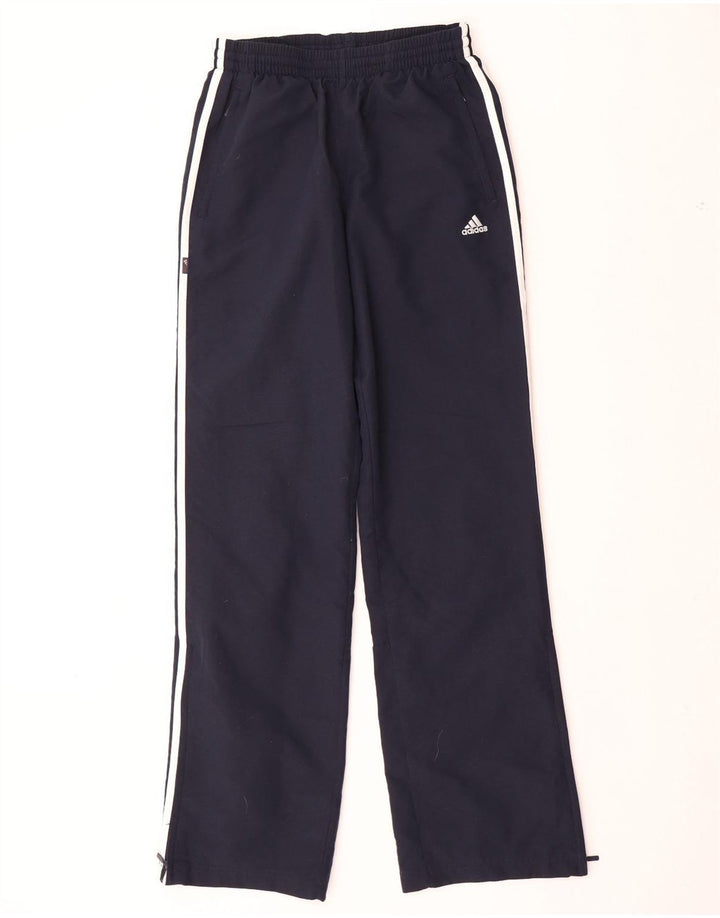 Pantaloni della tuta da ragazzo ADIDAS 15-16 anni in poliestere blu navy