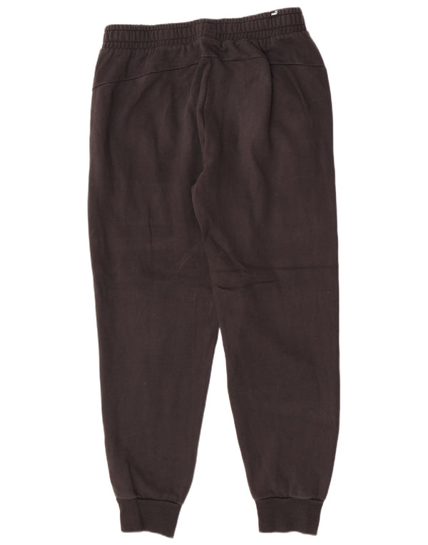 Puma Mens Tracksuit Trousers Joggers Large Black Cotton Sports