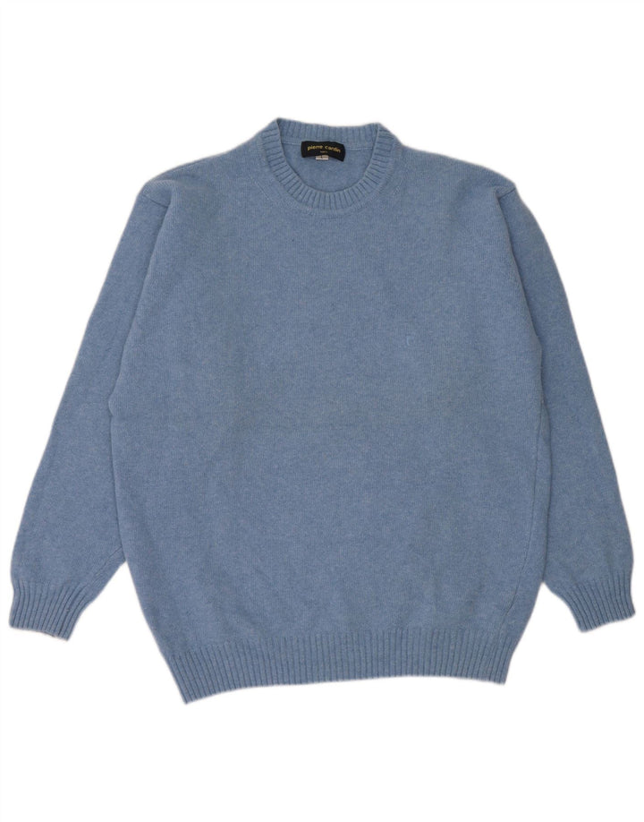 PIERRE CARDIN Maglione maglione girocollo da uomo grande lana blu