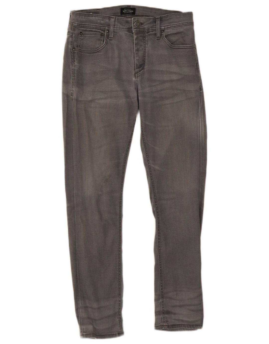 Jeans slim da uomo Jack & Jones W32 L30 cotone grigio