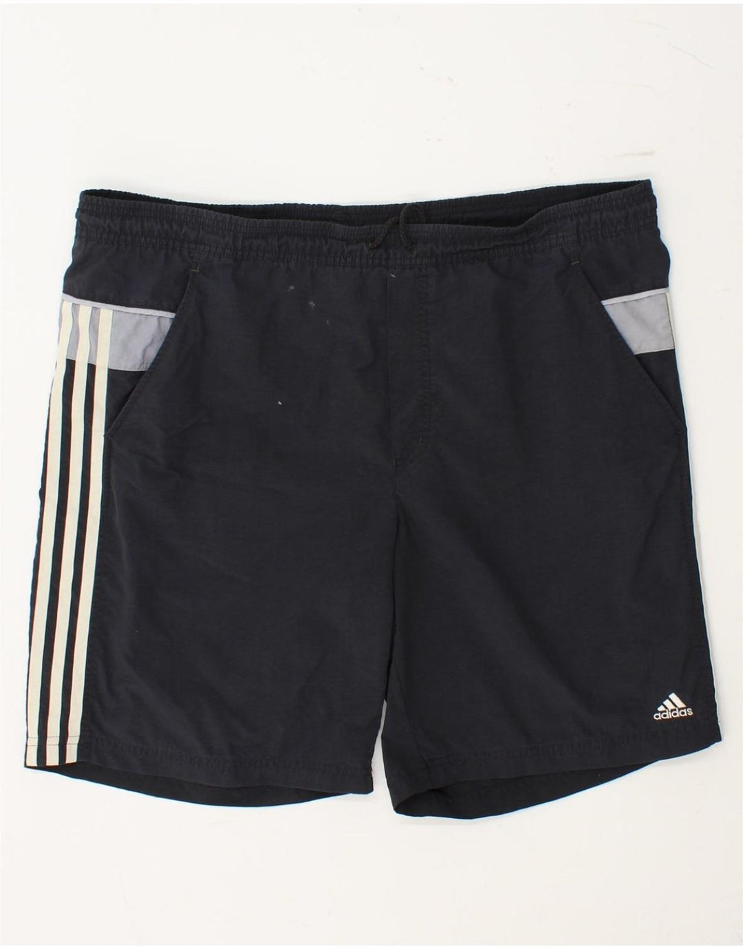 Pantaloncini da bagno Adidas da uomo medi blu navy color block in poliammide