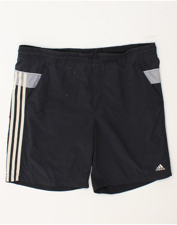 Pantaloncini da bagno Adidas da uomo medi blu navy color block in poliammide