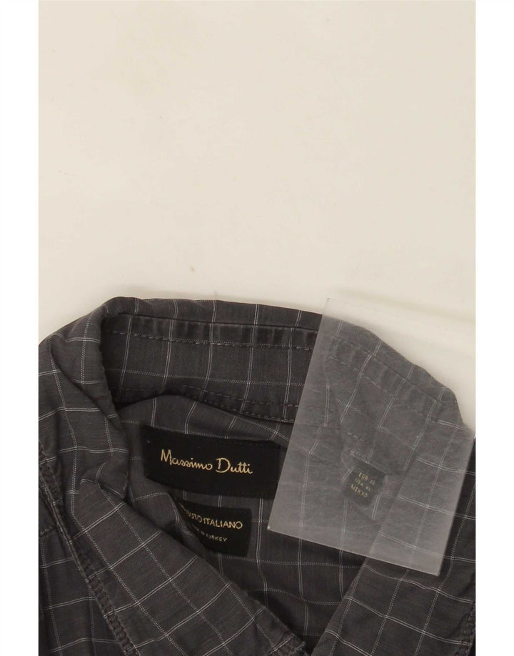 Camicia da uomo Massimo Dutti XL a quadri grigi