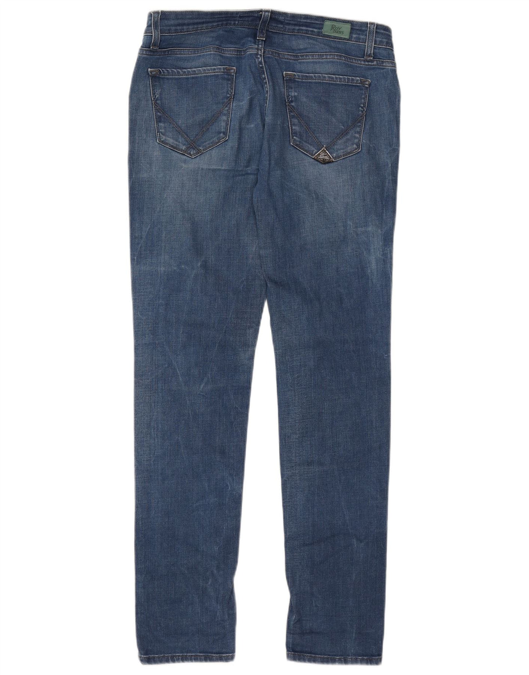 Jeans slim da donna Roy Rogers IT 47 Large W33 L32 Cotone blu