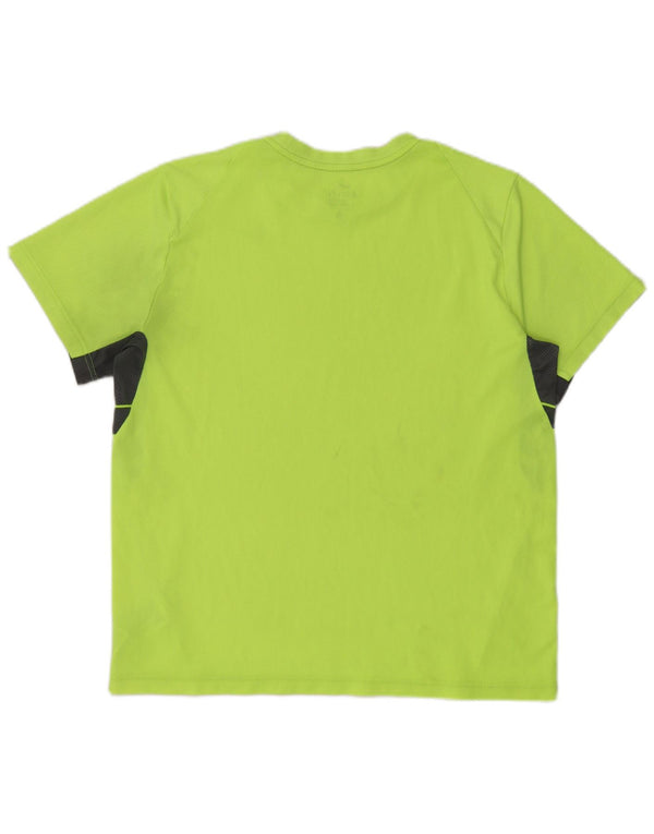 T-shirt Nike Dri Fit da uomo XL verde color block in poliestere