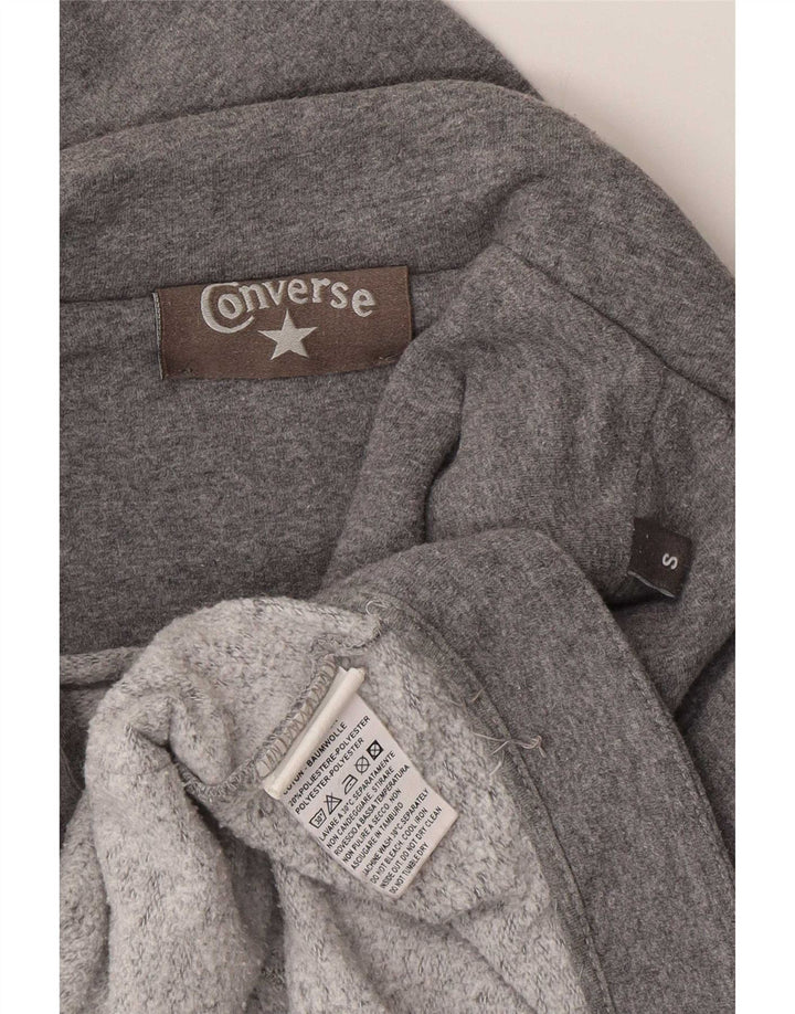 Giacca blazer da donna a 1 bottone Converse UK 10 piccolo cotone chiazzato grigio