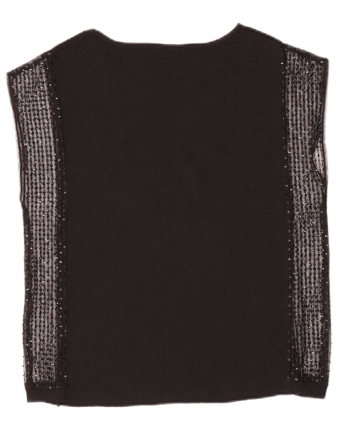 Top in camicetta senza maniche da donna Zara UK 12 medio nero