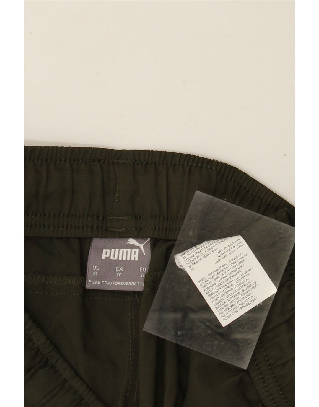 Pantaloncini sportivi da uomo PUMA XL kaki poliestere