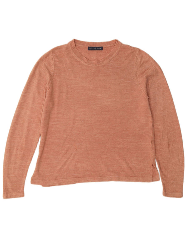 Maglione maglione con scollo a barca da donna Marks & Spencer UK 14 grande acrilico rosa