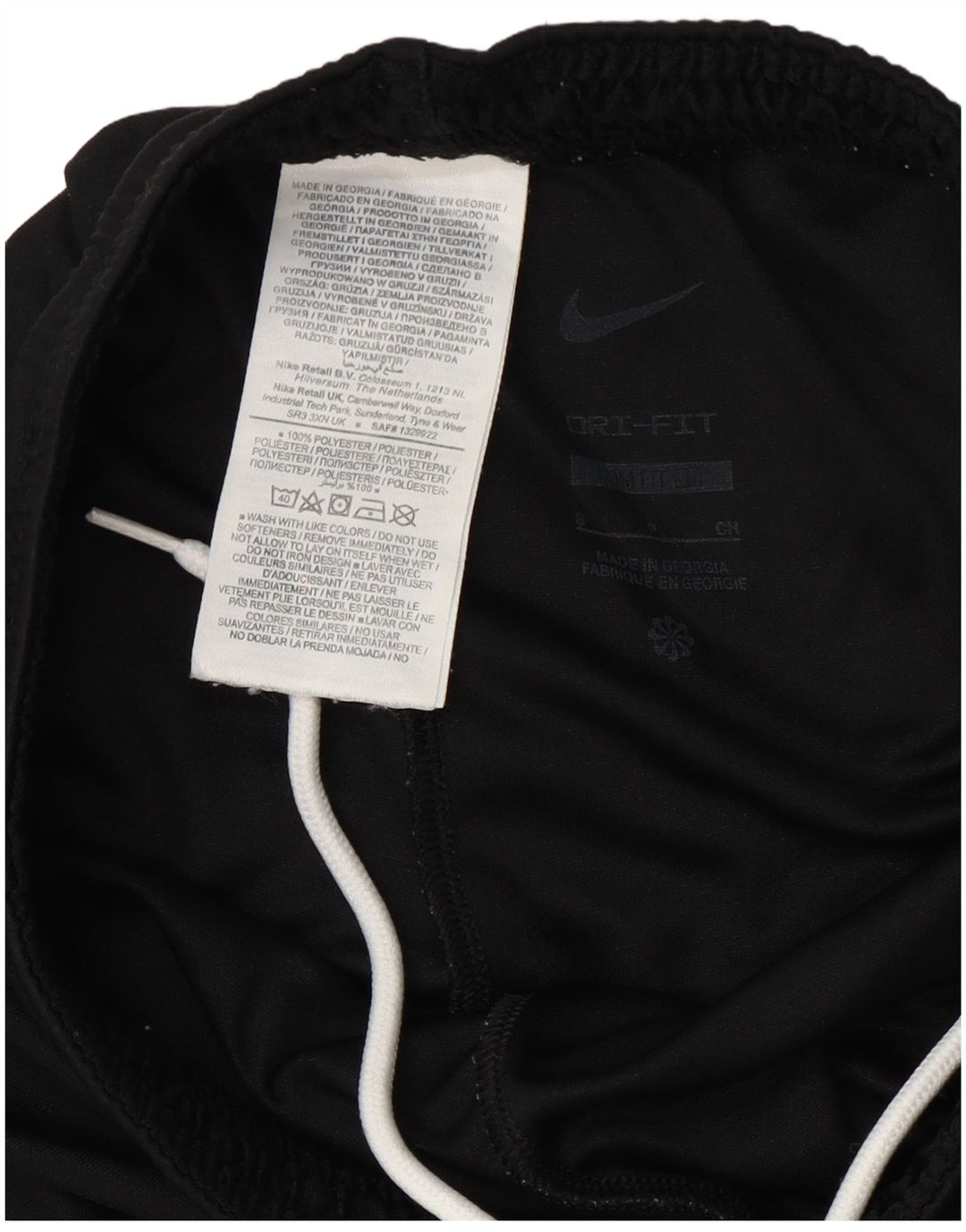 Pantaloncini sportivi Nike Dri Fit Slim da uomo piccoli in poliestere nero