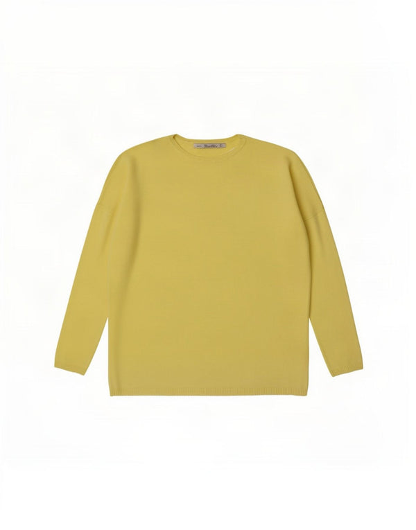 Maglione maglione oversize con scollo a barca da donna Zara UK 10 piccolo giallo