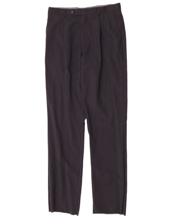 Pantaloni da Abito Dritti Trussardi Uomo IT 48 Medio W32 L34 Blu Navy