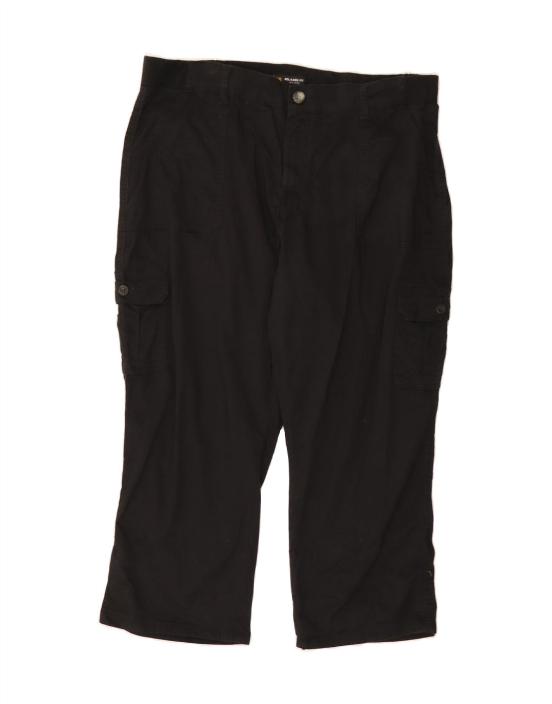 LEE Womens Mid Rise Relaxed Fit Cargo Capri Trousers W36 L23 Black Vintage Lee and Second-Hand Lee from Messina Hembry 