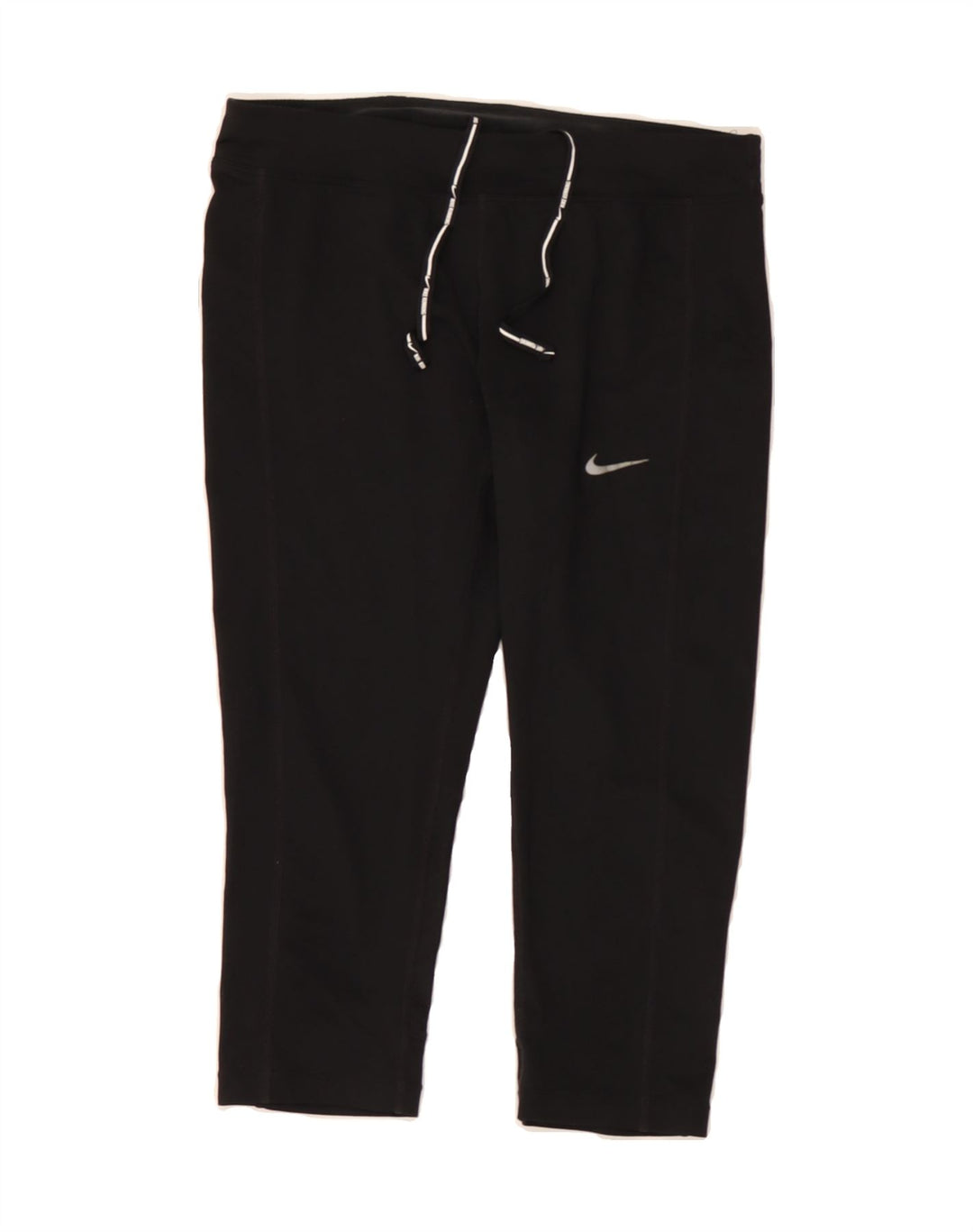 NIKE Womens Dri Fit Capri Tracksuit Trousers UK 10 Small Black Polyester Vintage Nike and Second-Hand Nike from Messina Hembry 