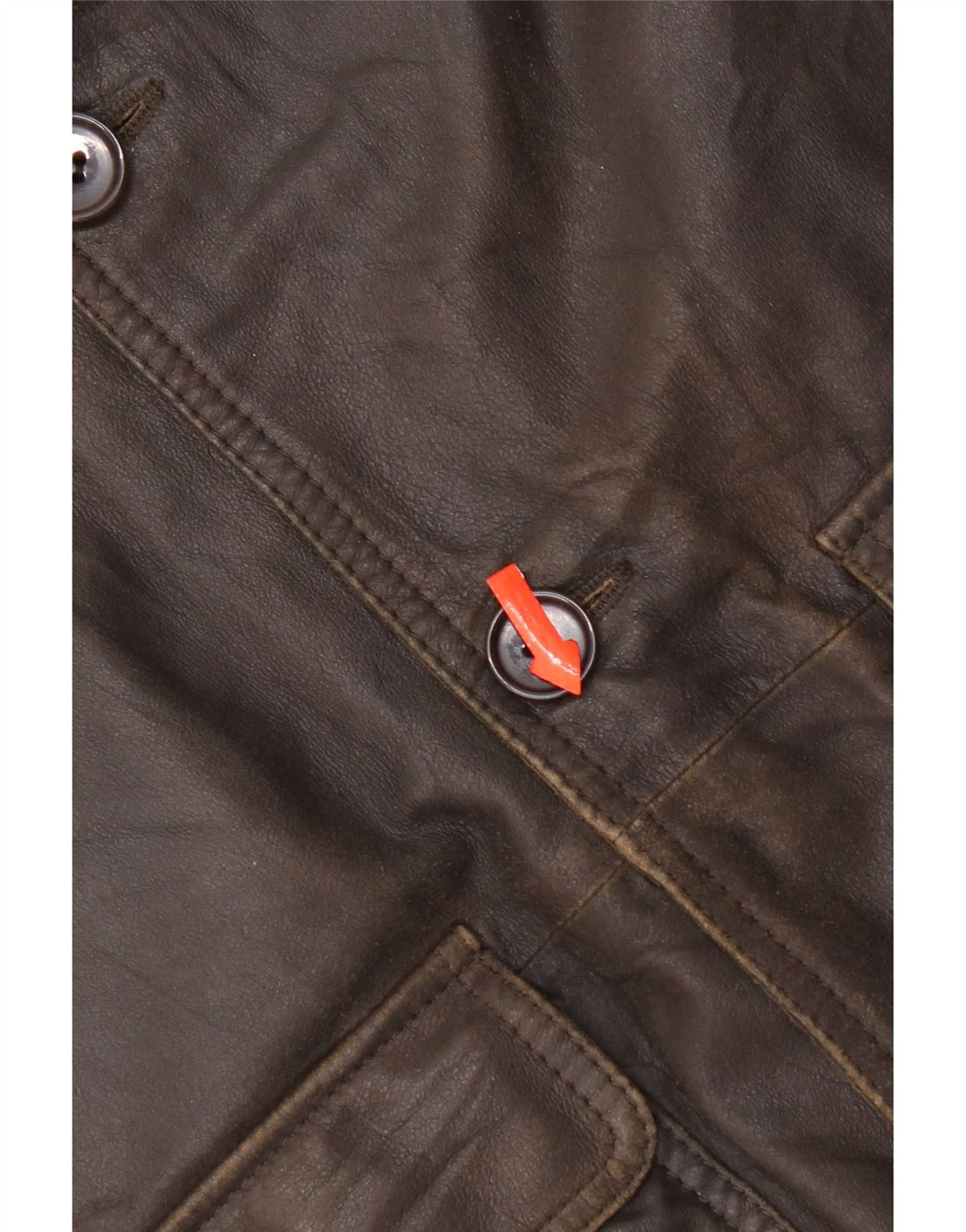 Giubbotto bomber da uomo in pelle Gimo UK 38 in pelle marrone medio