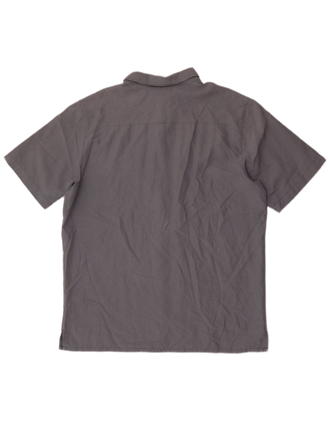 Camicia a maniche corte da uomo Columbia a quadri grigi grandi