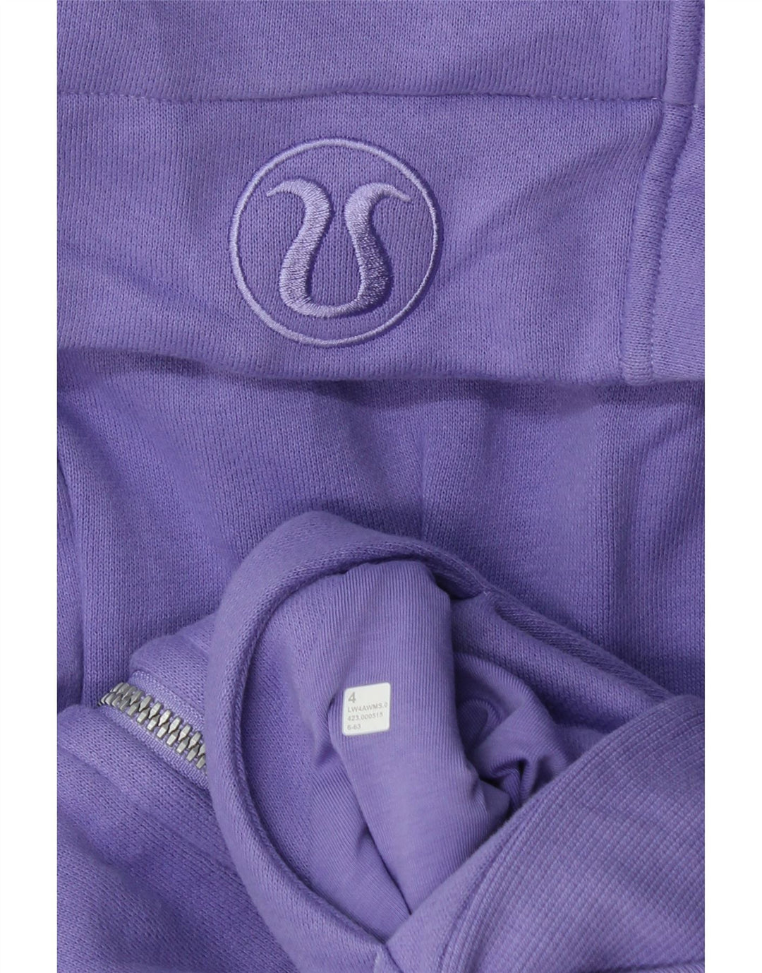 LULULEMON Felpa con cappuccio e zip da donna US 4 Small Viola