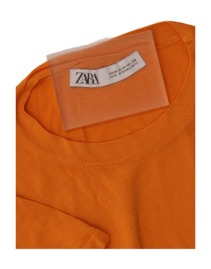 T-shirt Zara da donna Top UK 12 arancione medio