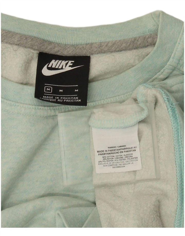 Felpa da donna NIKE maglione UK 14 cotone blu medio