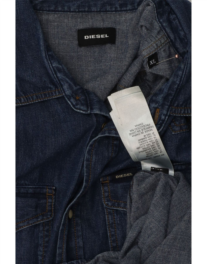 DIESEL Camicia in denim da uomo XL in cotone blu