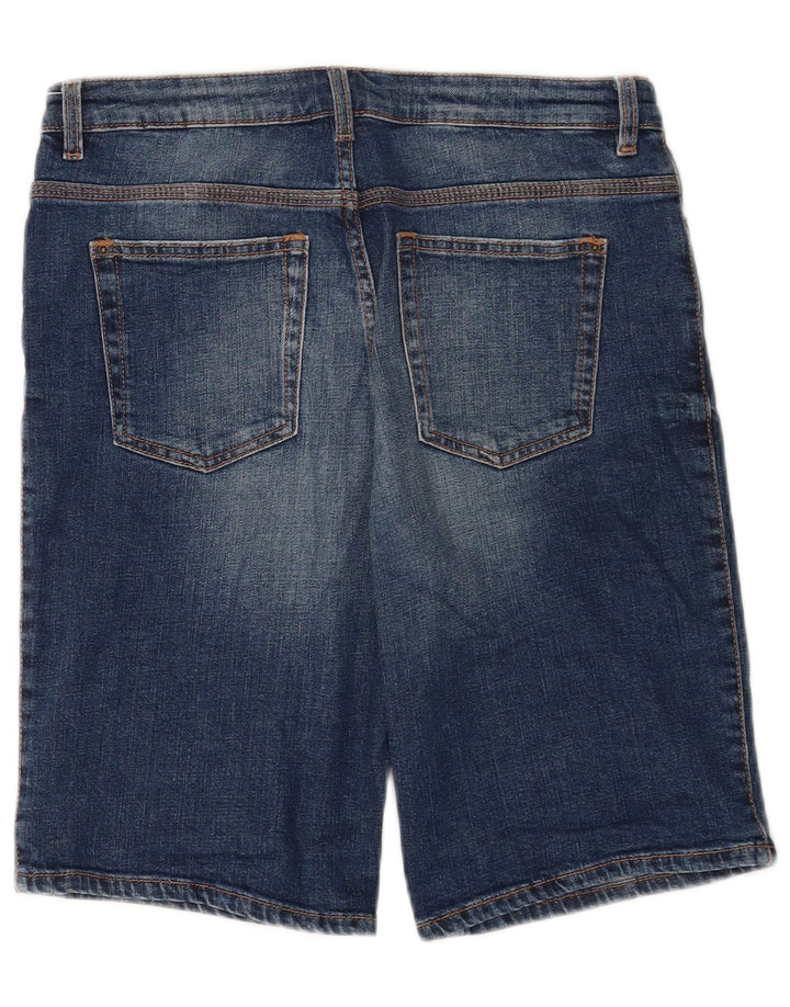 Pantaloncini di jeans da donna Marks & Spencer UK 12 medi W30 cotone blu