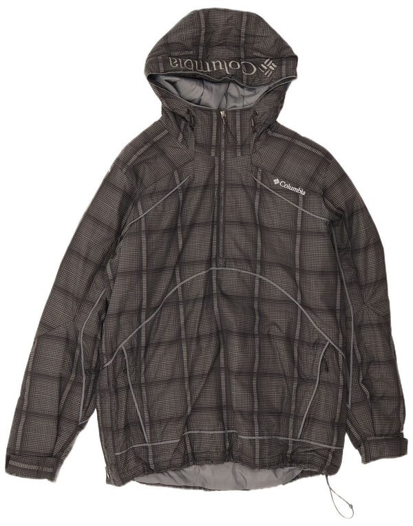 Giacca imbottita con cappuccio da uomo Columbia UK 38 Nylon a quadri grigio medio